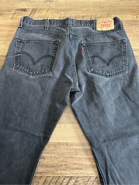 Vintage 90s Levi's 501 Faded Black Straight Leg Jeans W38 L30